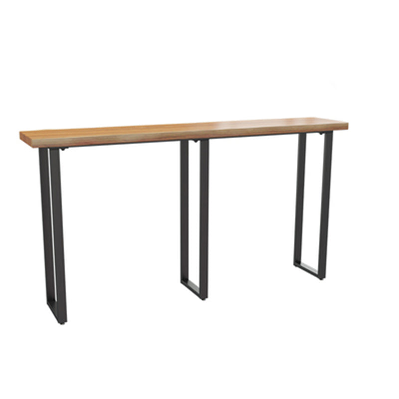 Industrial Bar Height Table Solid Wood Top Bistro Table for Patio Use