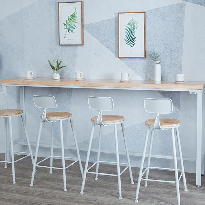 Modern Bar Height Table Solid Wood Top Bistro Bar Table for Dining Room