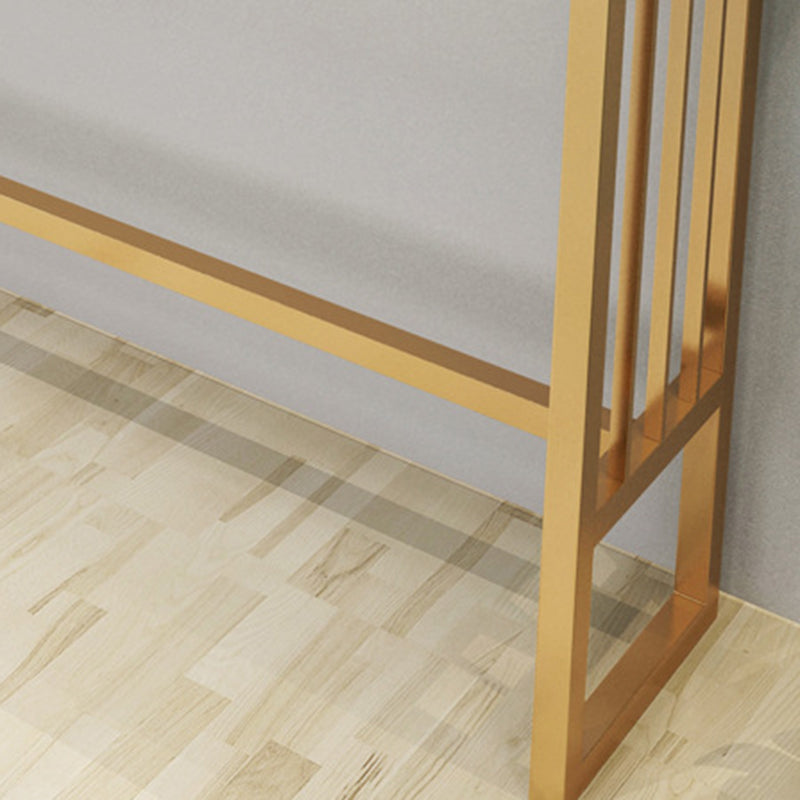 Modern Bar Height Table Faux Marble Top Bistro Table with Gold Base