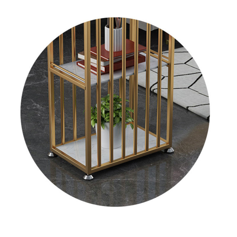 Glam Bar Height Table Faux Marble Top Bistro Pub Table for Patio Use