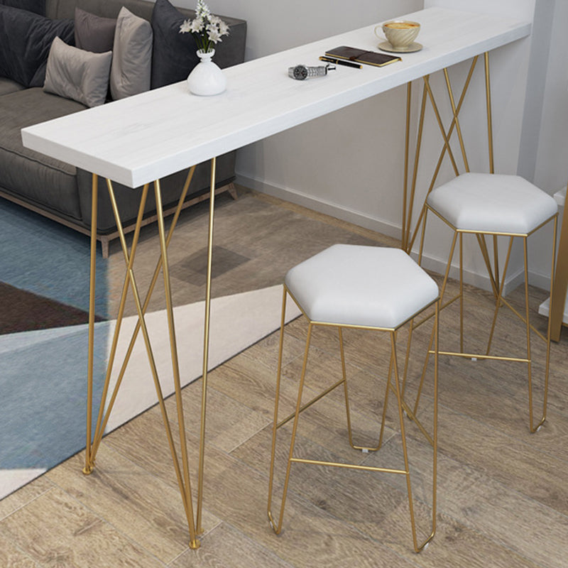 Modern Bar Height Table Solid Wood Top Bistro Table for Home Use