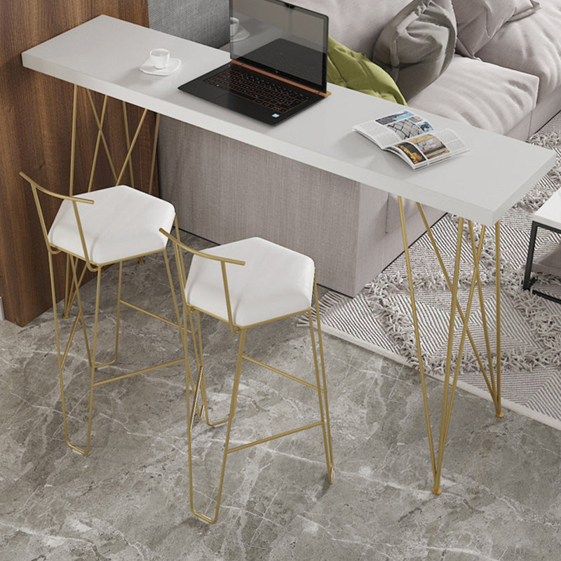 Modern Bar Height Table Solid Wood Top Bistro Table for Home Use