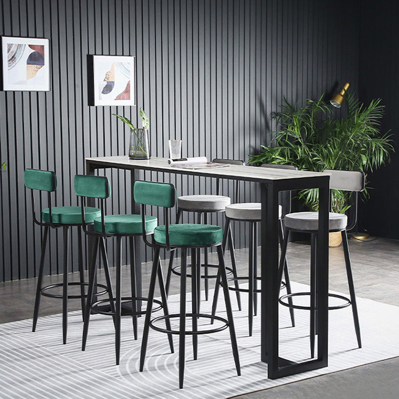 Industrial Bar Height Table Stone Top Bistro Table for Patio Use