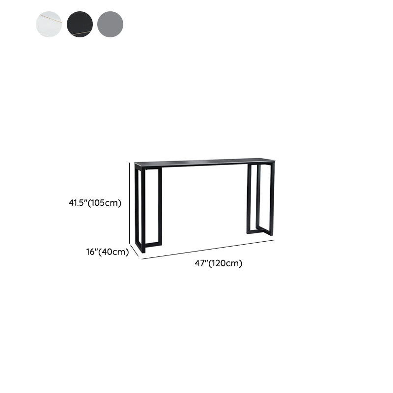 Industrial Bar Height Table Stone Top Bistro Table for Patio Use