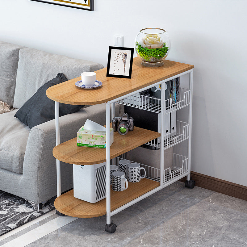 Modern Kitchen Prep Table Manufactured Wood with Casters Prep Table