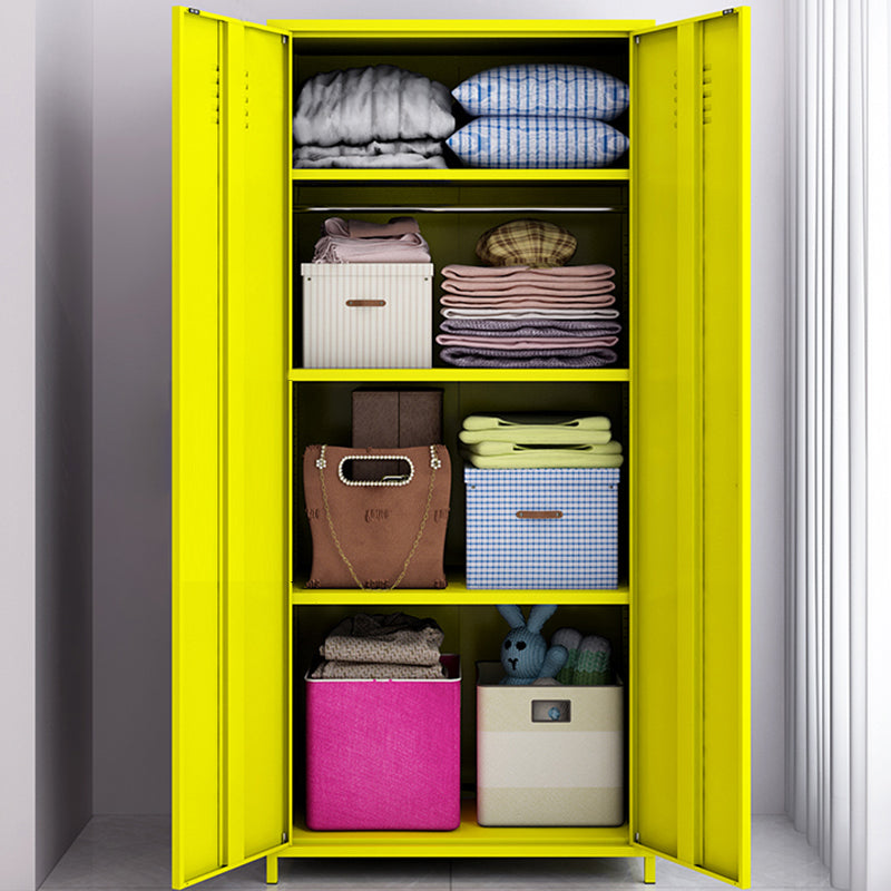 66.5"H Contemporary Wardrobe Armoire with Adjustable Shelves Hinged Wardrobe Closet