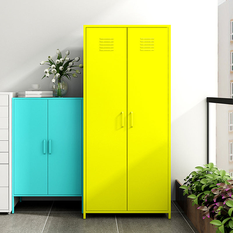 66.5"H Contemporary Wardrobe Armoire with Adjustable Shelves Hinged Wardrobe Closet