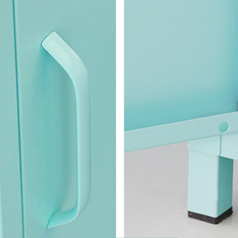 1-Door Wardrobe Closet 66.5"H Contemporary Steel Wardrobe Armoire with Legs