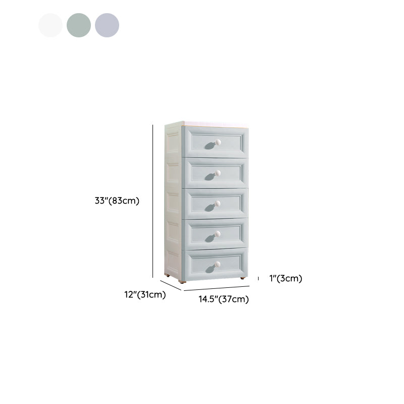 Non-Hanging Wardrobe Armoire Contemporary Plastic Storage Cabinet