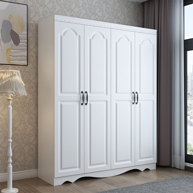 White Engineered Wood Wardrobe Closet Modern Wardrobe Armoire