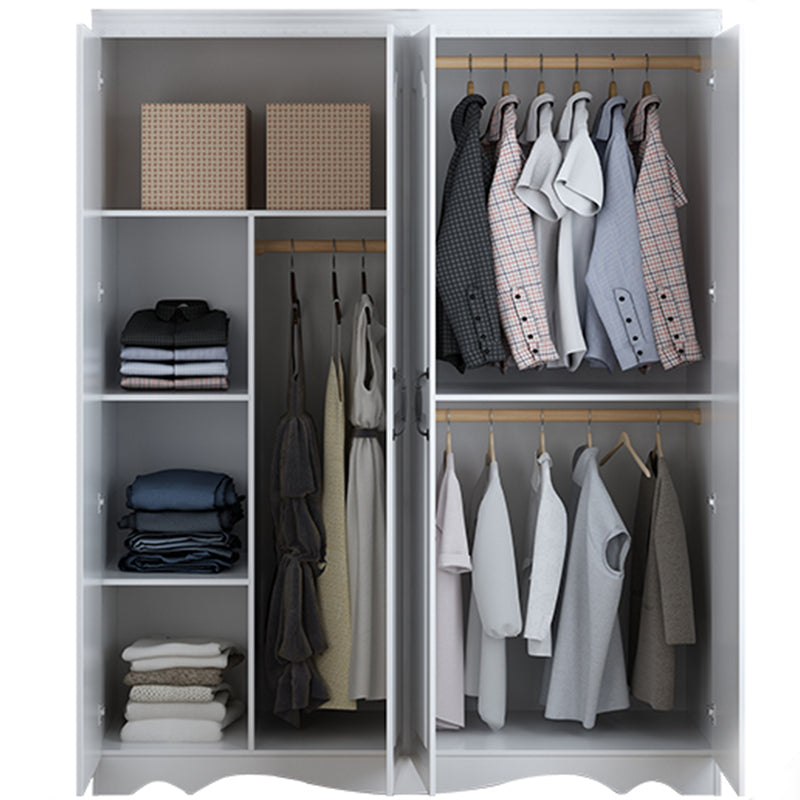 White Engineered Wood Wardrobe Closet Modern Wardrobe Armoire