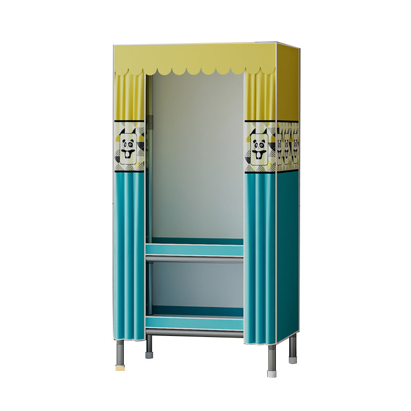 Metal Wardrobe Cabinet with Shelves Modern Wardrobe Armoire for Home