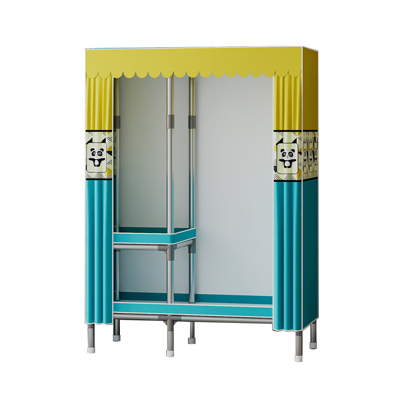 Metal Wardrobe Cabinet with Shelves Modern Wardrobe Armoire for Home