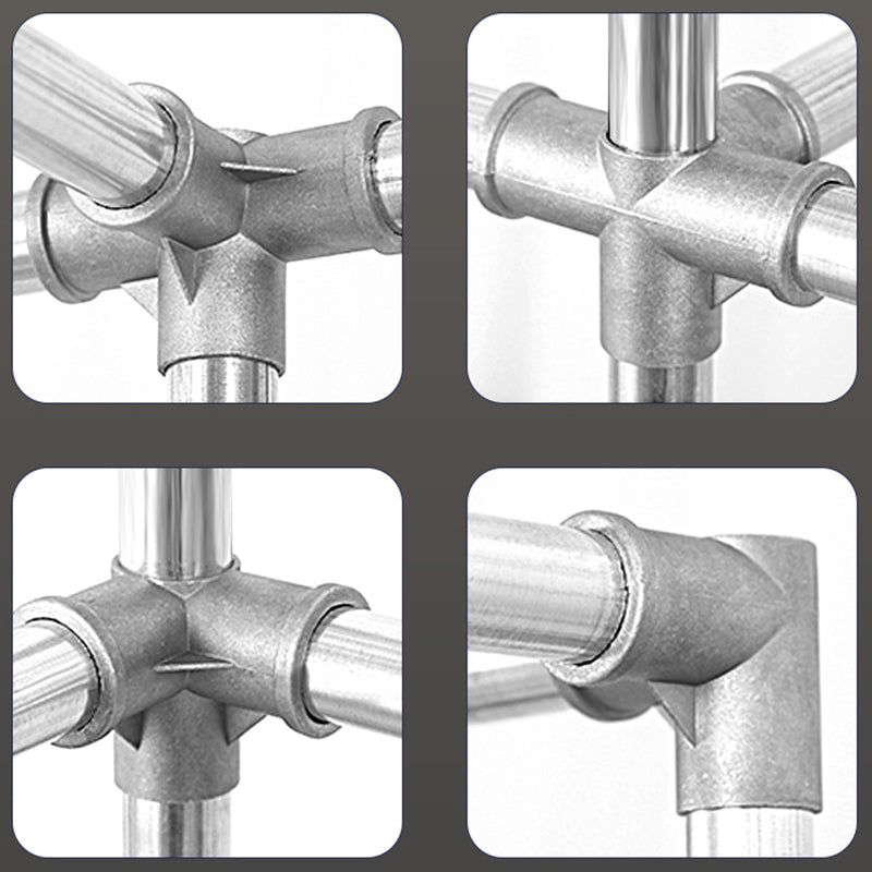 Metal Wardrobe Cabinet with Shelves Modern Wardrobe Armoire for Home