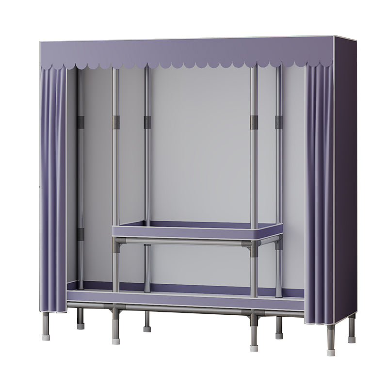 Metal Wardrobe Cabinet with Shelves Modern Wardrobe Armoire for Home