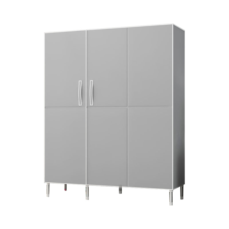 Hinged Wardrobe Cabinet Steel Wardrobe Armoire with Garment Rod