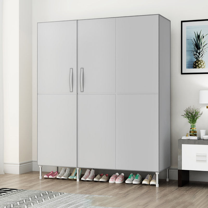 Hinged Wardrobe Cabinet Steel Wardrobe Armoire with Garment Rod