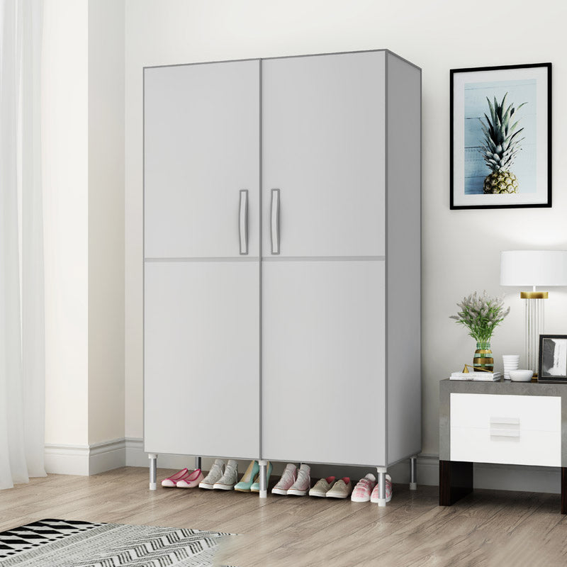 Hinged Wardrobe Cabinet Steel Wardrobe Armoire with Garment Rod