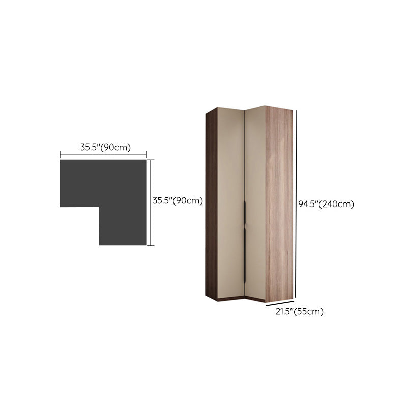 Hinged Wardrobe Cabinet Engineered Wood Wardrobe Armoire for Home