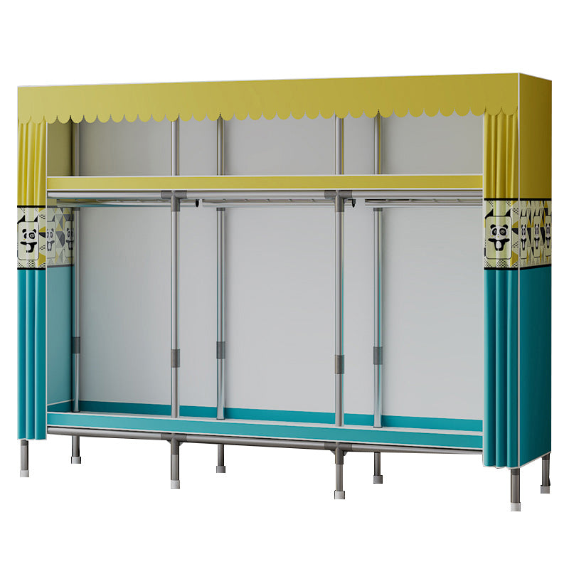 Metal Wardrobe Armoire with Shelves Contemporary Wardrobe Closet