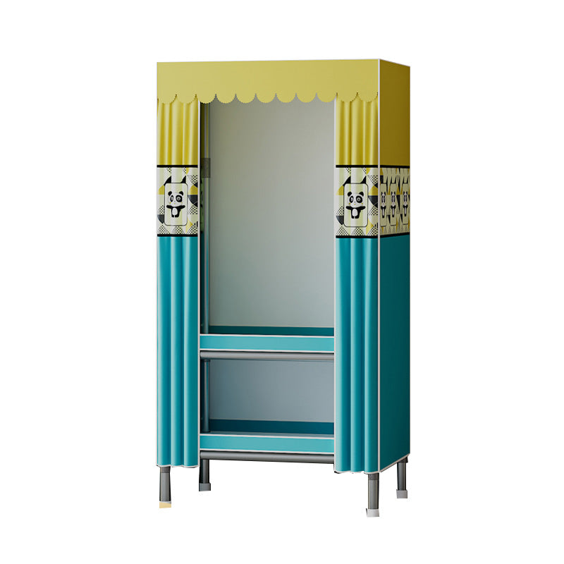 Metal Wardrobe Armoire with Shelves Contemporary Wardrobe Closet