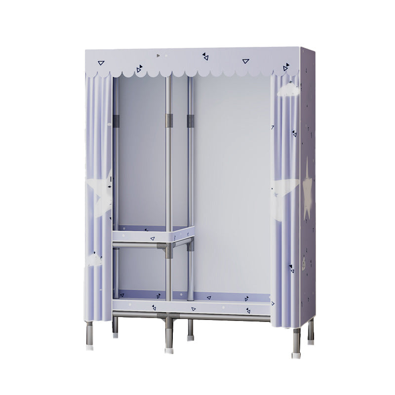 Metal Wardrobe Armoire with Shelves Contemporary Wardrobe Closet