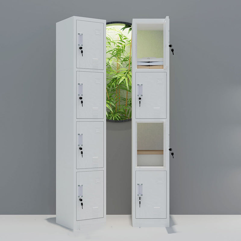 15"L White Wardrobe Armoire Modern Storage Cabinet for Home Use