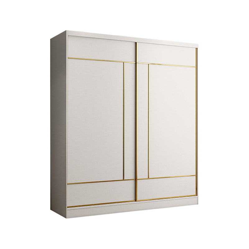 White Colour Wooden Wardrobe Cloth Rod Included Wardrobe Closet for Home