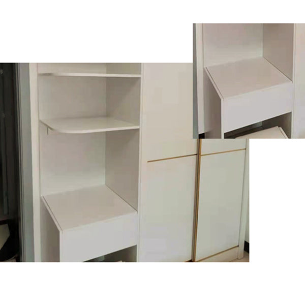 White Colour Wooden Wardrobe Cloth Rod Included Wardrobe Closet for Home