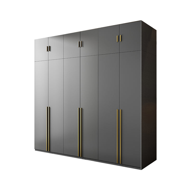 Black Colour Wooden Wardrobe Soft Close Drawer Wardrobe Closet for Home