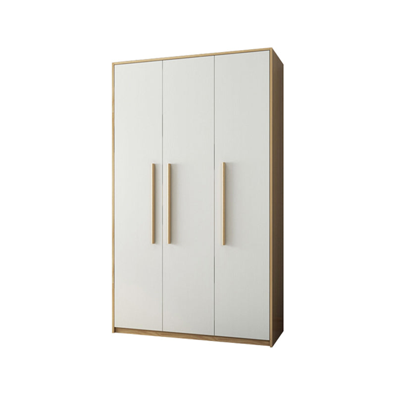 Hinged Wardrobe Armoire with Garment Rod Modern Wardrobe Cabinet for Home