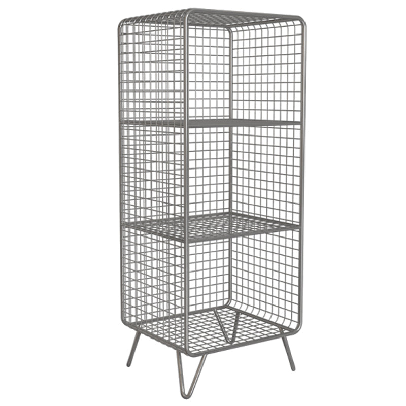 Industrial Antique Finish Shelf Bookcase Metal Etagere Bookshelf