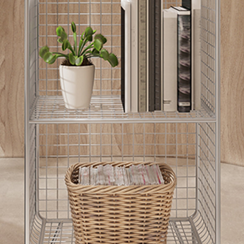 Industrial Antique Finish Shelf Bookcase Metal Etagere Bookshelf