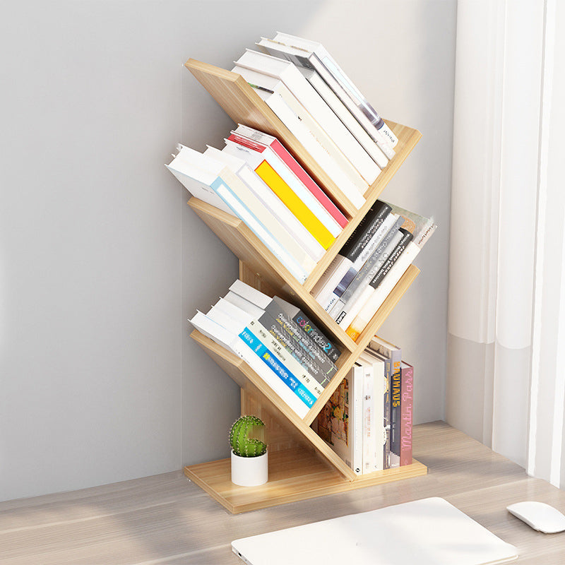 4 Shelves Standard Bookshelf Contemporary Engineered Wood Bookcase