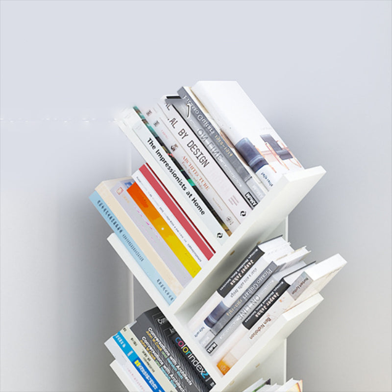 4 Shelves Standard Bookshelf Contemporary Engineered Wood Bookcase