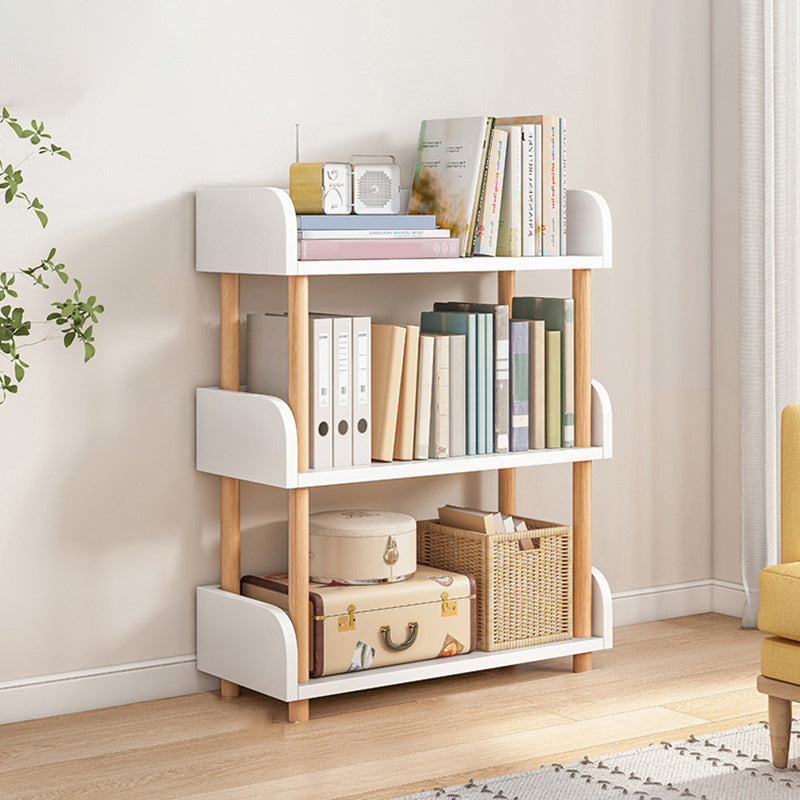 Contemporary Engineered Wood Bookcase Standard Open Back Bookshelf with Shelves