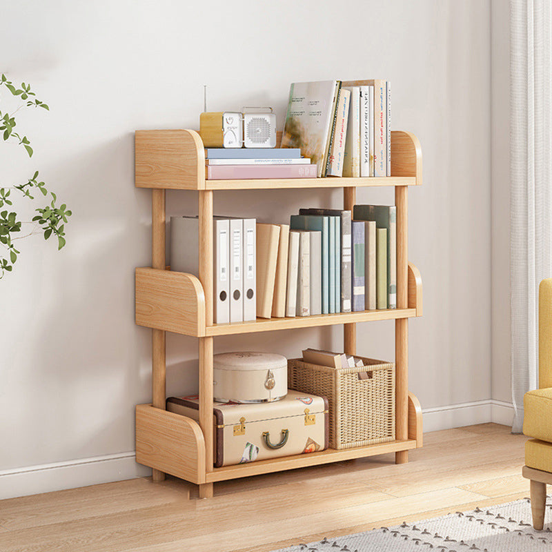 Contemporary Engineered Wood Bookcase Standard Open Back Bookshelf with Shelves