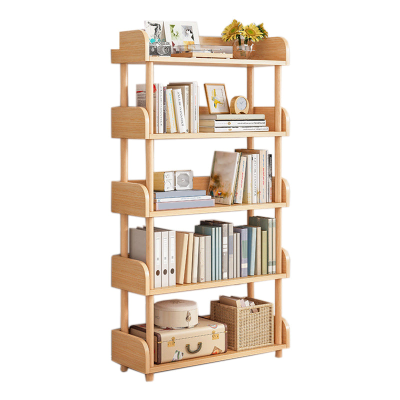 Contemporary Engineered Wood Bookcase Standard Open Back Bookshelf with Shelves
