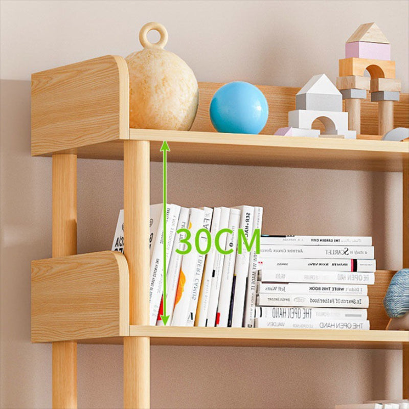 Contemporary Engineered Wood Bookcase Standard Open Back Bookshelf with Shelves
