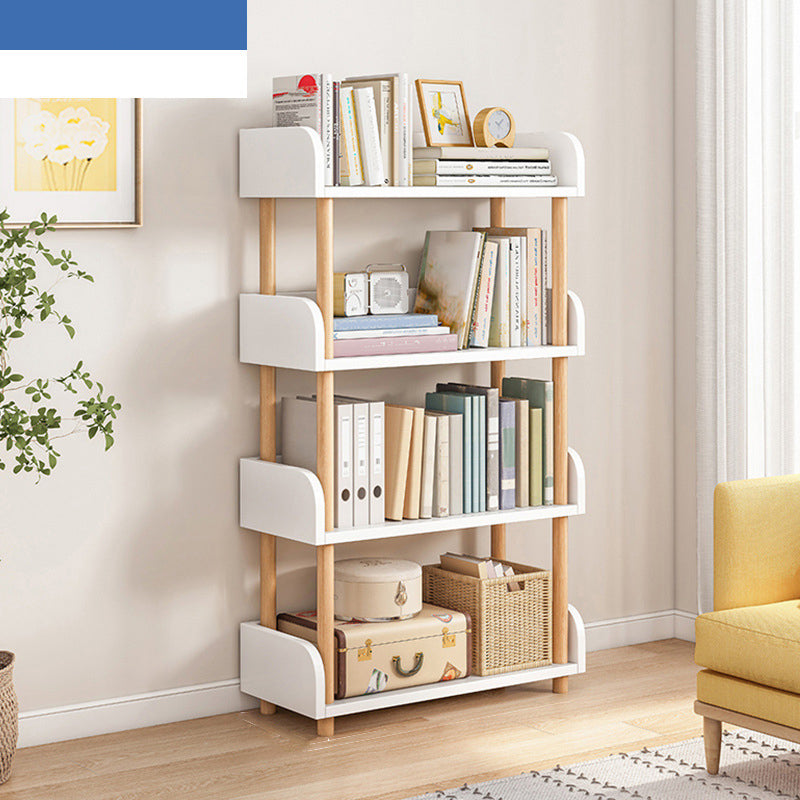 Contemporary Engineered Wood Bookcase Standard Open Back Bookshelf with Shelves