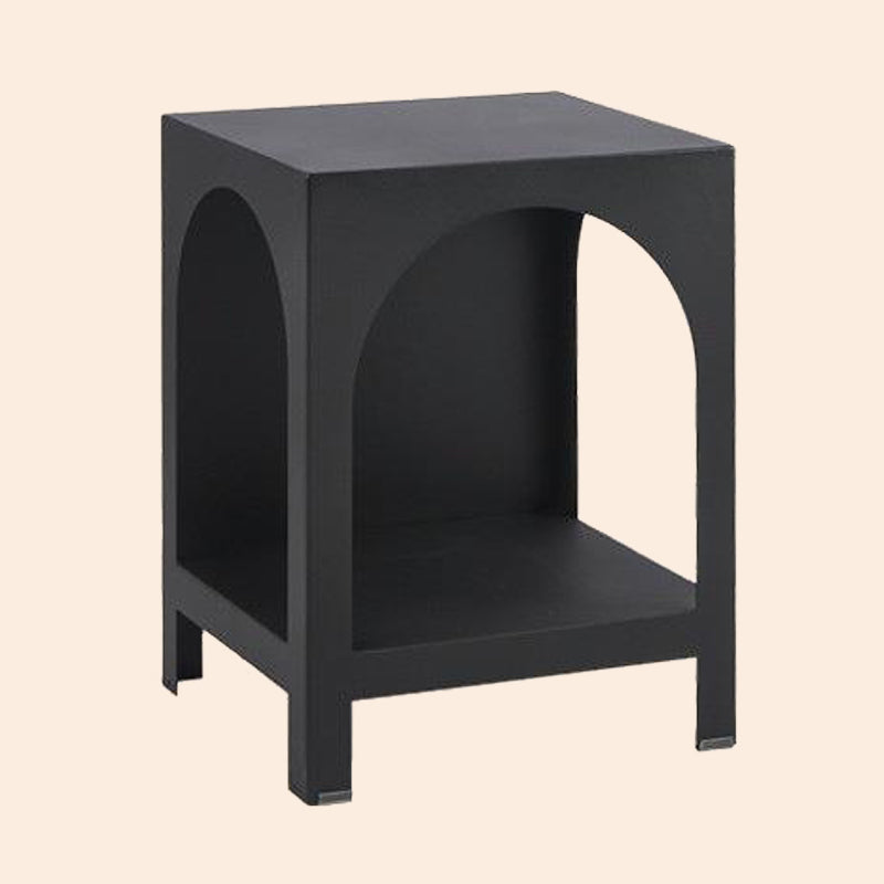 13.78" W Scandinavian Antique Finish Shelf Bookcase Metal Book Shelf with Shelves