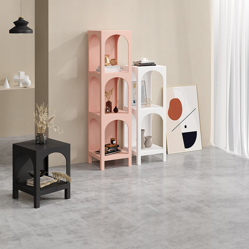 13.78" W Scandinavian Antique Finish Shelf Bookcase Metal Book Shelf with Shelves