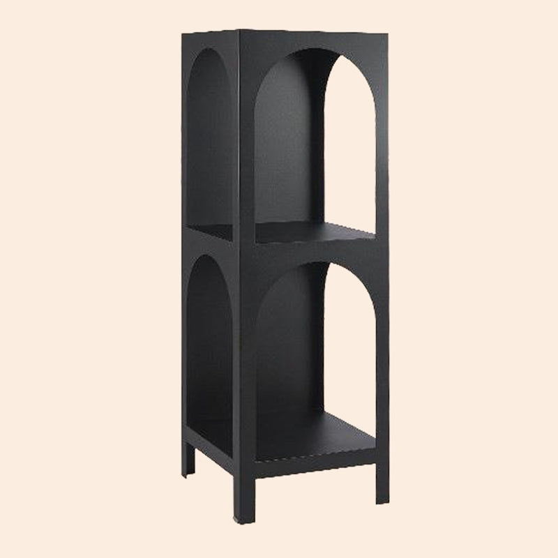 13.78" W Scandinavian Antique Finish Shelf Bookcase Metal Book Shelf with Shelves