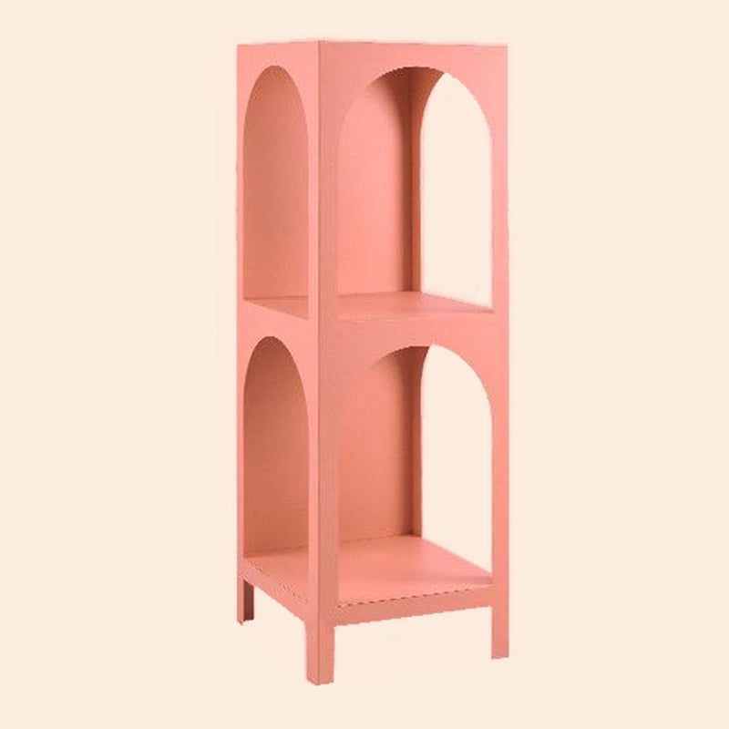 13.78" W Scandinavian Antique Finish Shelf Bookcase Metal Book Shelf with Shelves