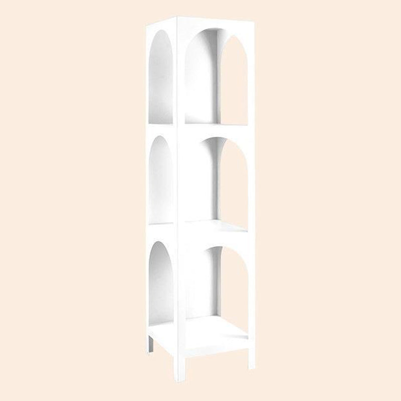 13.78" W Scandinavian Antique Finish Shelf Bookcase Metal Book Shelf with Shelves