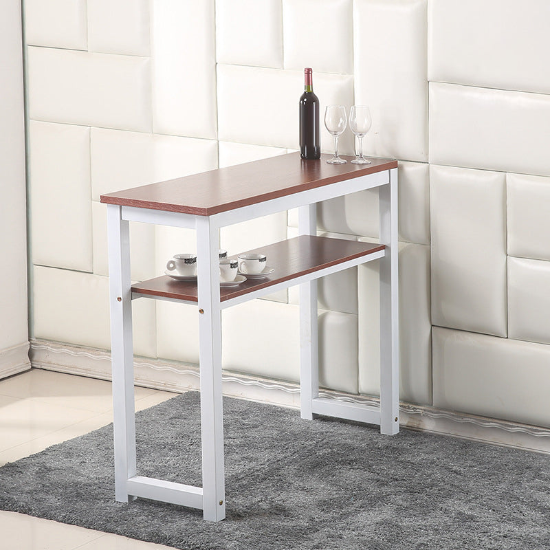 Rectangle Bar Table Contemporary Trestle Pub Table for Indoor and Breakroom