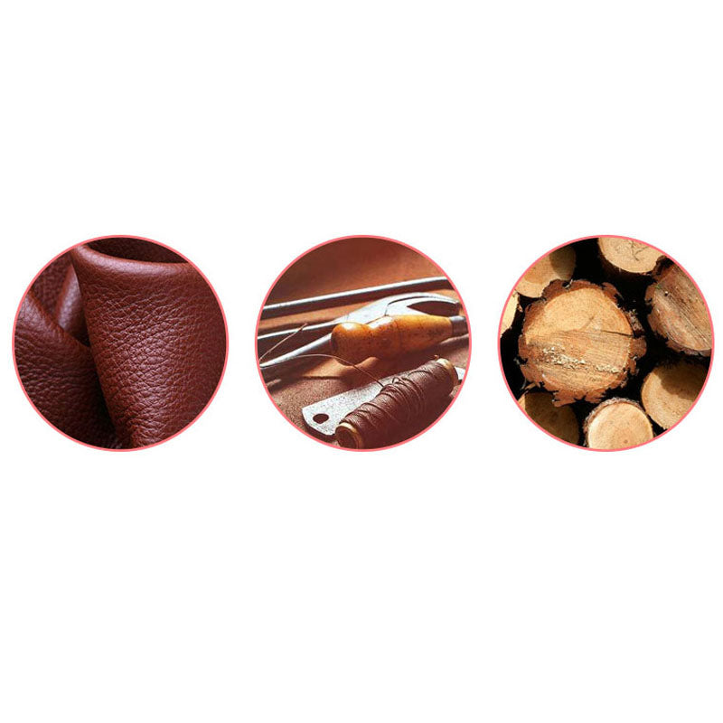 Wine Red Round Pouf Leather Color Piece Pouf for Drawing Room