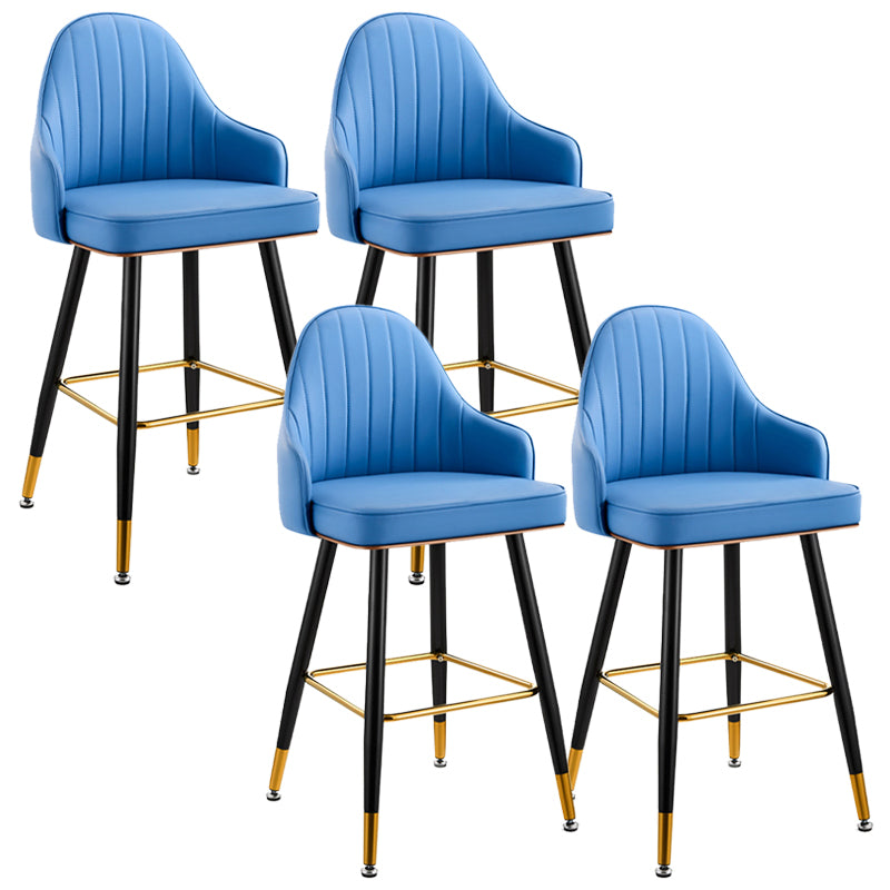Upholstered Bar Stool Glam Backrest Counter Stool for Bristol