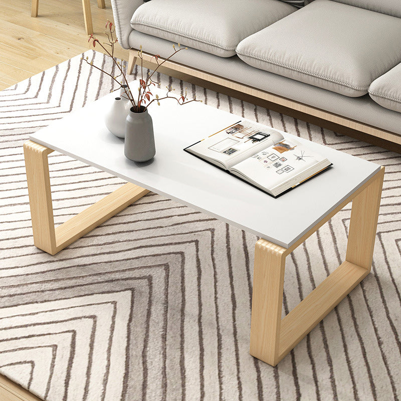 Rectangular Coffee Table Sled Artificial Wood Coffee or End Table Modern