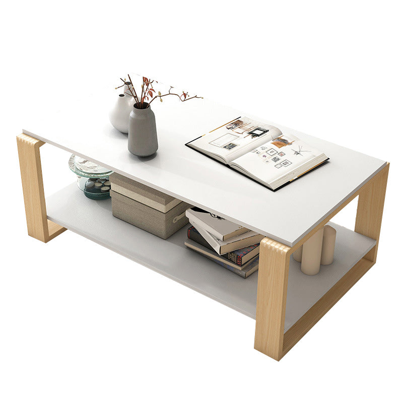Rectangular Coffee Table Sled Artificial Wood Coffee or End Table Modern